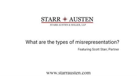 What are the types of misrepresentation?