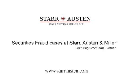 Securities FraudFeaturing Scott Starr, Partner